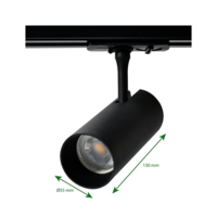 1-fase railarmatuur | GU10 | Zwart