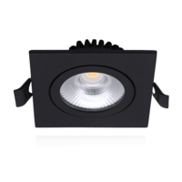 Led inbouwspot vierkant | Slim-Fit | Zwart | 6W | Dimbaar | CCT-Switch