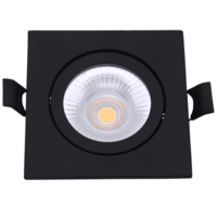 Led inbouwspot vierkant | Slim-Fit | Zwart | 6W | Dimbaar | CCT-Switch