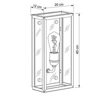 Wandleuchte Biarritz | Antik schwarz