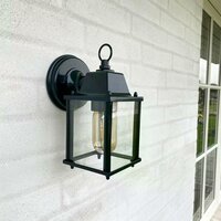 Wandleuchte Kutschenlampe | Schwarz