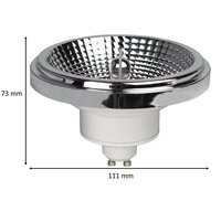 LED AR111 spot GU10 9W dimmable | 2700K warm white | 700lm 24&deg;