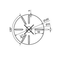 Erdspie&szlig; Verankerung Mini | Verzinkt | &Oslash;18,5cm