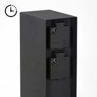 Au&szlig;ensteckdose Charge Timer | Schwarz | Mit Timer