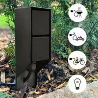 Au&szlig;ensteckdose Double Spike | Schwarz