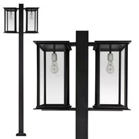 Laternenpfahl Capital doppelt | Schwarz | 270cm