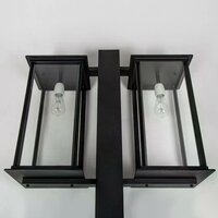 Laternenpfahl Capital doppelt | Schwarz | 270cm