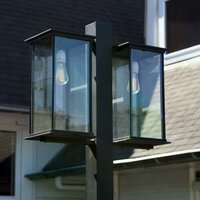 Laternenpfahl Capital doppelt | Schwarz | 270cm