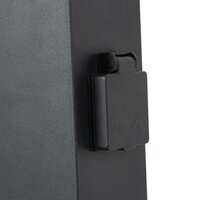 Stehende Au&szlig;enleuchte mit Steckdose Fiss | Schwarz | 45cm