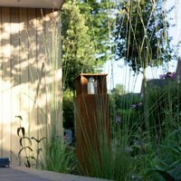 Stehende Au&szlig;enleuchte Marina 70 eckig | Corten