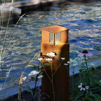 Stehende Au&szlig;enleuchte Marina 70 eckig | Corten
