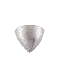 Led wandlamp Egg Filigrain zilver | 28x20cm | E14 messing