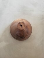 Hanglamp acaciahout &Oslash;25 cm | kelk vorm | exclusief fitting bladgoud binnenzijde