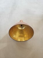 Hanglamp acaciahout medium &Oslash;25 cm | kelk vorm | bladgoud binnenzijde exclusief fitting