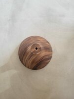 Hanglamp acaciahout medium &Oslash;25 cm | kelk vorm | bladgoud binnenzijde exclusief fitting