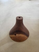 Hanglamp acaciahout small &Oslash;20 cm | kelk vorm | bladgoud binnenzijde exclusief fitting