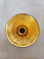 Hanglamp acaciahout small &Oslash;20 cm | kelk vorm | bladgoud binnenzijde exclusief fitting