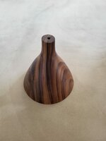 Hanglamp acaciahout large &Oslash;25 cm | kelk vorm | bladgoud binnenzijde exclusief fitting