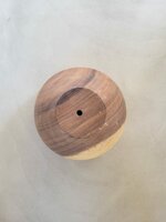 Hanglamp acaciahout ros&eacute;goud &Oslash;25 cm | kelk vorm | ros&eacute;goud binnenzijde exclusief fitting