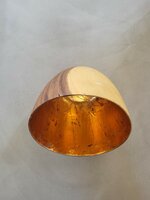 Hanglamp acaciahout ros&eacute;goud &Oslash;25 cm | kelk vorm | ros&eacute;goud binnenzijde exclusief fitting