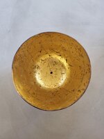 Hanglamp acaciahout goud &Oslash;25 cm | kelk vorm | bladgoud binnenzijde exclusief fitting