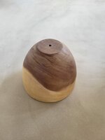 Hanglamp acaciahout zilver &Oslash;25 cm | kelk vorm | zilveren binnenzijde exclusief fitting