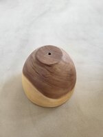 Hanglamp acaciahout zilver &Oslash;25 cm | kelk vorm | zilveren binnenzijde exclusief fitting