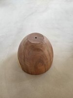 Hanglamp acaciahout zilver &Oslash;25 cm | kelk vorm | zilveren binnenzijde exclusief fitting