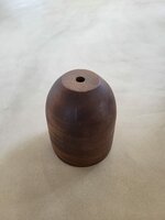 Hanglamp acaciahout ros&eacute;goud small &Oslash;16,5 cm | kelk vorm | ros&eacute;goud binnenzijde exclusief fitting