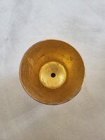 Hanglamp acaciahout goud small &Oslash;16,5 cm | kelk vorm | bladgoud binnenzijde exclusief fitting