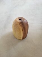 Hanglamp acaciahout goud small &Oslash;16,5 cm | kelk vorm | bladgoud binnenzijde exclusief fitting