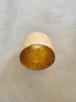 Hanglamp acaciahout goud mini &Oslash;15 cm | kelk vorm | bladgoud binnenzijde exclusief fitting