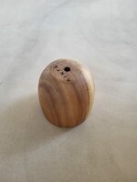 Hanglamp acaciahout goud mini &Oslash;15 cm | kelk vorm | bladgoud binnenzijde exclusief fitting