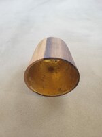 Hanglamp acaciahout goud vaas &Oslash;14 cm | bladgoud binnenzijde | exclusief fitting