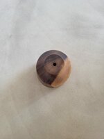 Hanglamp acaciahout goud vaas &Oslash;14 cm | bladgoud binnenzijde | exclusief fitting
