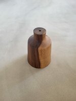 Hanglamp acaciahout goud vaas &Oslash;14 cm | bladgoud binnenzijde | exclusief fitting