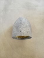 Hanglamp gerecycled papier grijs &Oslash;20,5 cm | goud binnenzijde | exclusief fitting