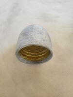 Hanglamp gerecycled papier grijs &Oslash;20,5 cm | goud binnenzijde | exclusief fitting