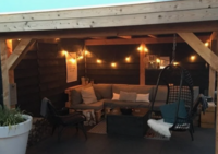 String light set 25 metres and 25 E27 LED bulbs | 2000K LED in base | IP44 | Black