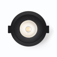 Led inbouwspot 9W dimbaar zwart | instelbare lichtkleur 2700K-4000K | 675lm IP44 &Oslash;90mm