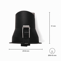 Led inbouwspot 9W dimbaar zwart | instelbare lichtkleur 2700K-4000K | 675lm IP44 &Oslash;90mm