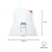 Led inbouwspot 9W dimbaar wit | instelbare lichtkleur 2700K-4000K | 675lm IP44 &Oslash;90mm