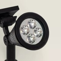 Solar LED Erdspie&szlig;strahler schwarz | 3000K warmwei&szlig; | 200lm IP65 mit Sensor