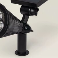 Solar LED Erdspie&szlig;strahler schwarz | 3000K warmwei&szlig; | 200lm IP65 mit Sensor