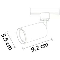 1-fase railspot Jill | GU10 fitting | Zwart