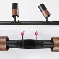 1-fase railspot Linn | GU10 fitting | Zwart donkerbruin