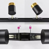 1-fase railspot Lexi | GU10 fitting | Zwart goud