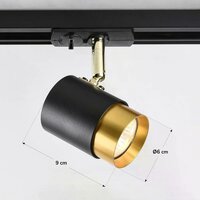 1-fase railspot Lexi | GU10 fitting | Zwart goud