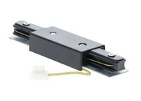 1-Phasen Schienen I-Verbinder mit Mitteleinspeisung schwarz | Gerader Verbinder