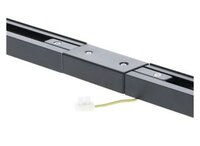 1-Phasen Schienen I-Verbinder mit Mitteleinspeisung schwarz | Gerader Verbinder